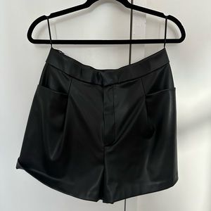 Zara leather shorts NWT